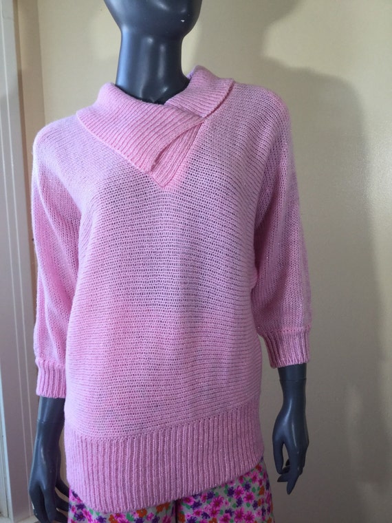 80s Sweater, , pastel pink sweaterSlpuchy , grunge