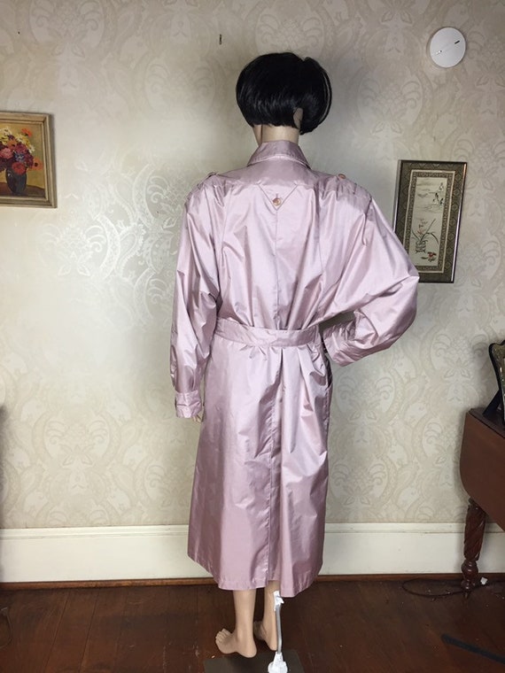 Vintage Metallic Lavender  Trench Coat , Purple I… - image 10