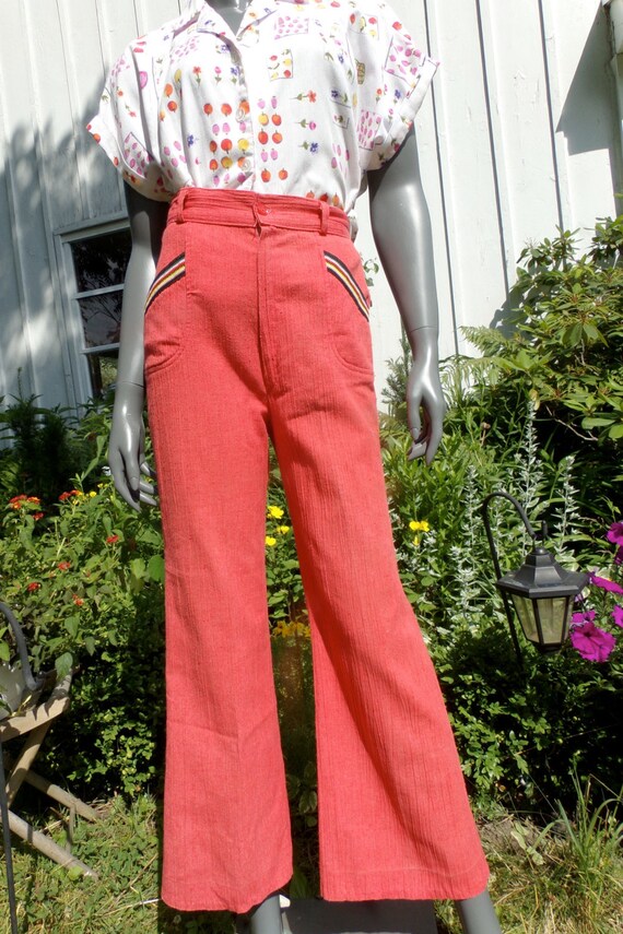 Vintage 70s Pants bell bottoms high waist pants