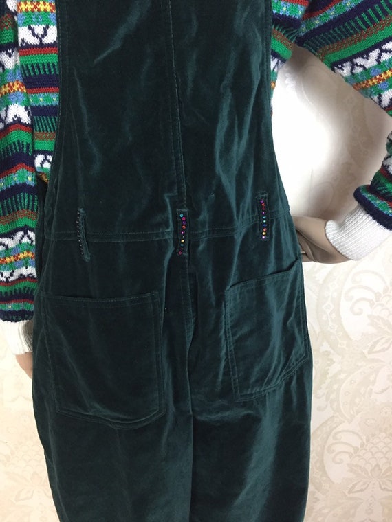 Vintage 90s Overalls , Green bib overalls, Sm , s… - image 3