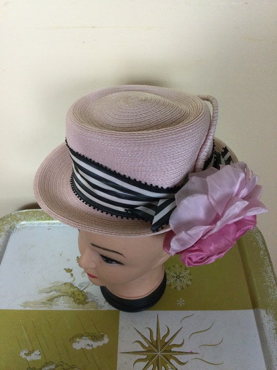 Vintage Rare 50s  Pink Hat ,Frank Olive New York … - image 8