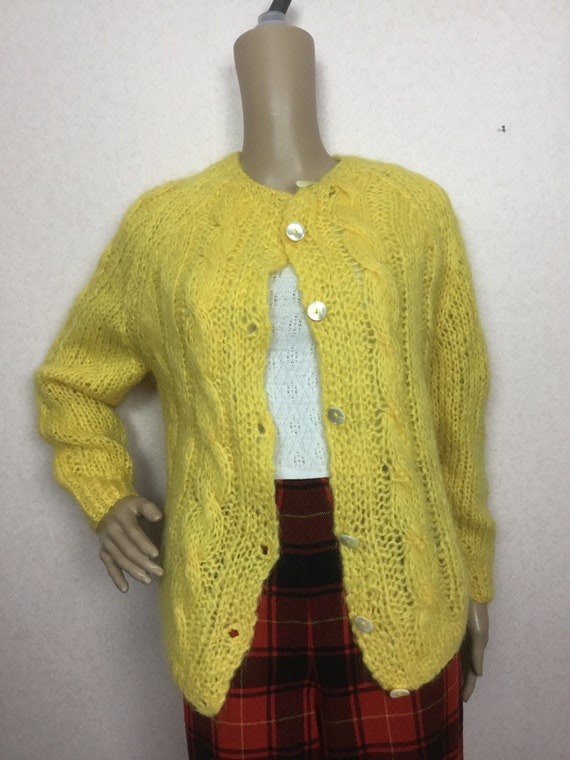 Vintage Italian Mohair Cardigan Sweater Cardiga