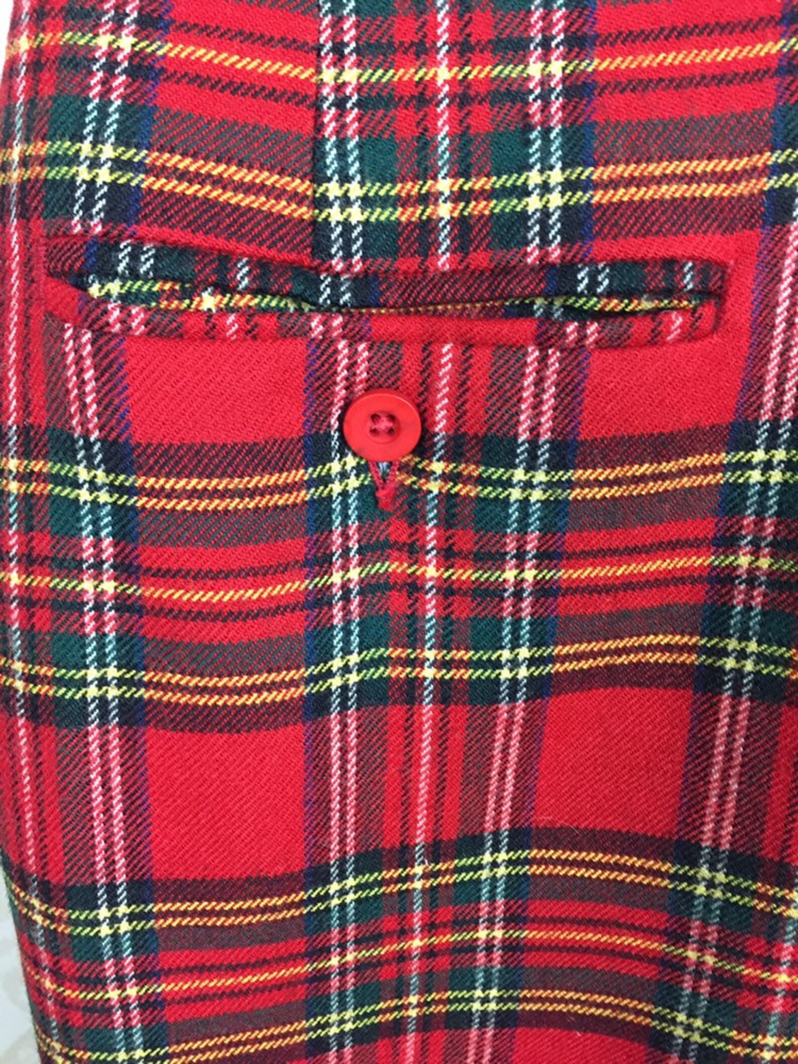 red plaid bell bottoms
