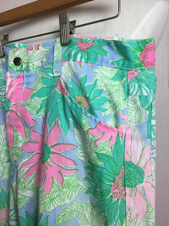 Vintage Lily Pulitzer Floral Jeans , 70s Lily Pul… - image 2