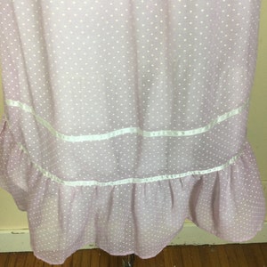 Vintage 70s lavender polka dot prairie dress , Sm M image 3