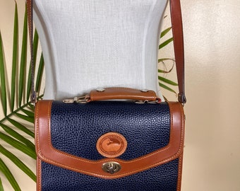 Vintage Dooney &Bourke  Navy Purse  Crossbody  Equestrian Handbag