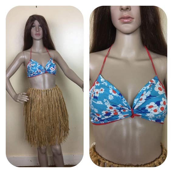 Vintage Hula Set , 40s Hula Girl Costume , Luau B