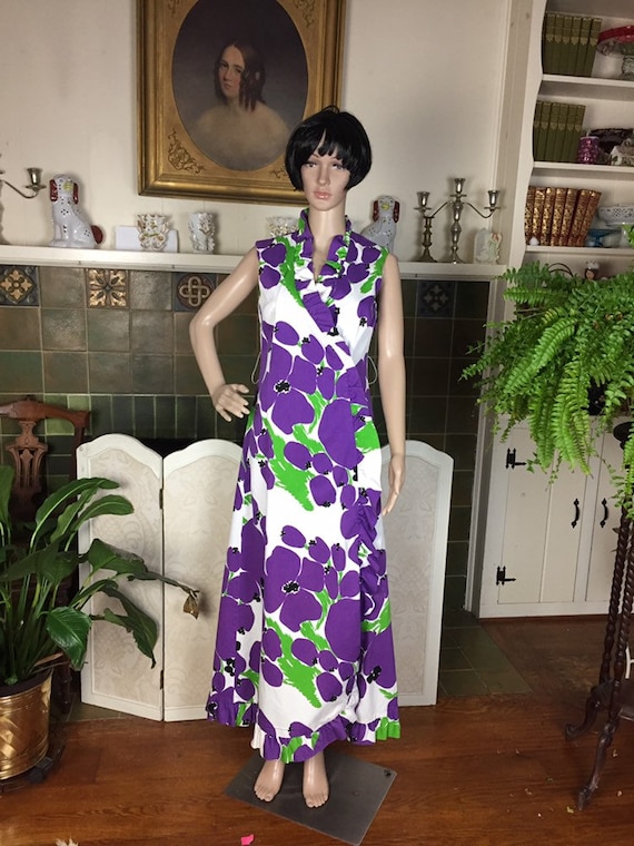 Vintage Malia  Hawaiian dress, 1960s 1970s tikki … - image 1