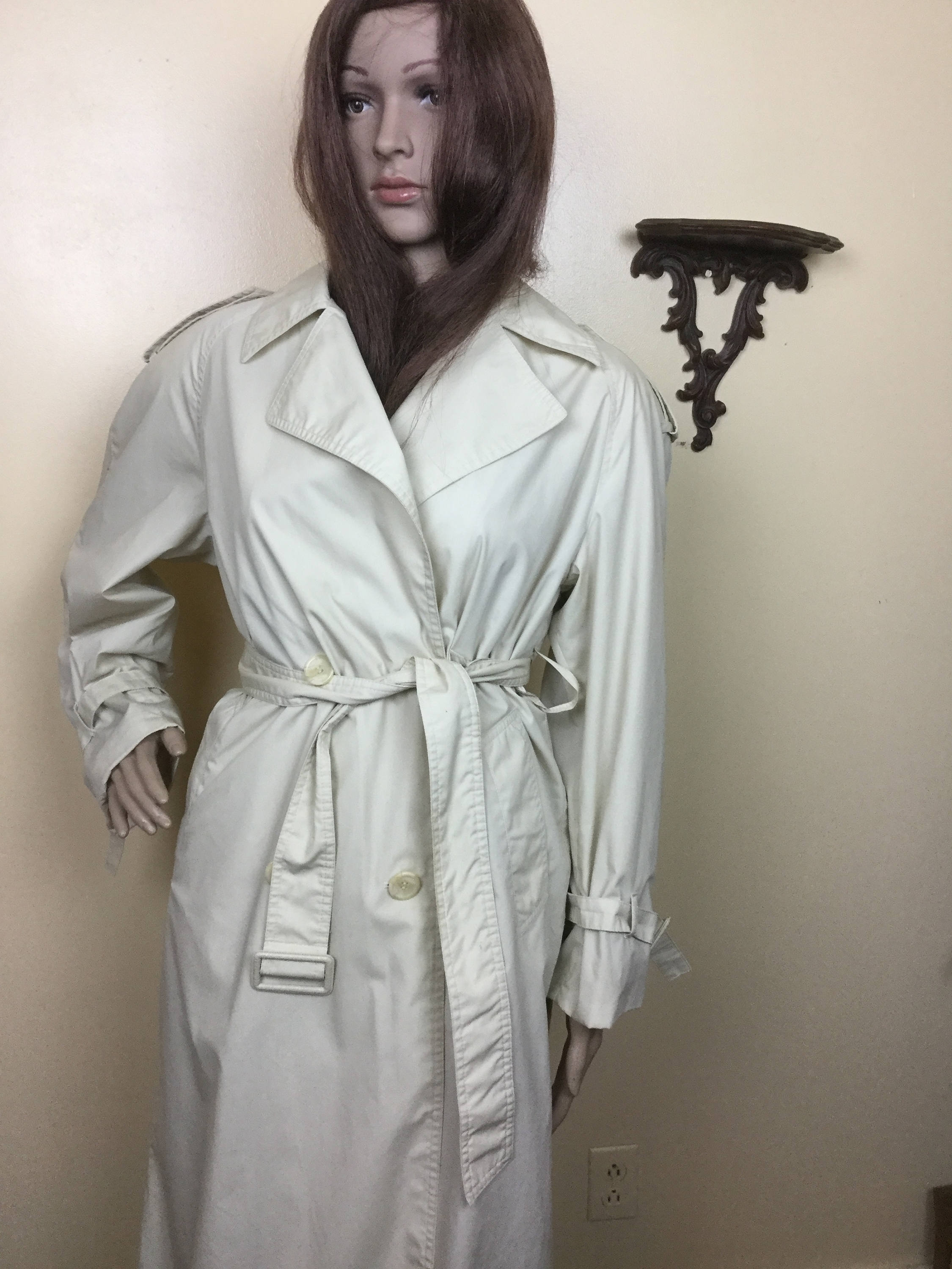 Trench Galliano Vintage Années 2000 - Matelassé, Imperméable, Imprimé Cygnes & Fleurs, Taille 38, Très Bon état