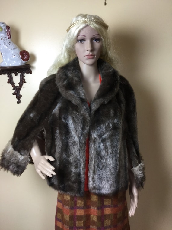 vintage fur faux fur stole cape wedding fur form
