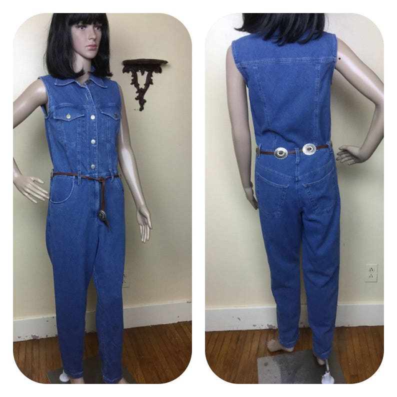 80s denim jumpsuit