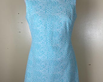 Vintage 60s mini dress, twiggy mod dress, 1960s  swirly shift ,  shift dress , large