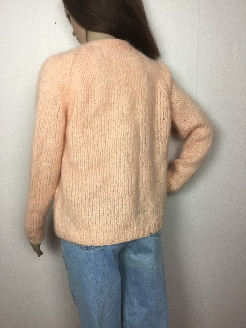 Vintage Italian Mohair Cardigan Sweater Sm handmade | Etsy