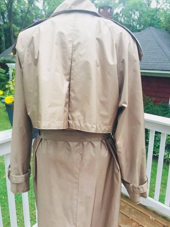 SALE 19.99Shiny ,Rain Coat  Khaki Trenchcoat , L - image 6