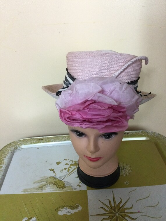 Vintage Rare 50s  Pink Hat ,Frank Olive New York … - image 4