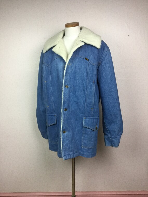 Vintage 70s Lee Denim Shepra Coat, denim Lee Barn