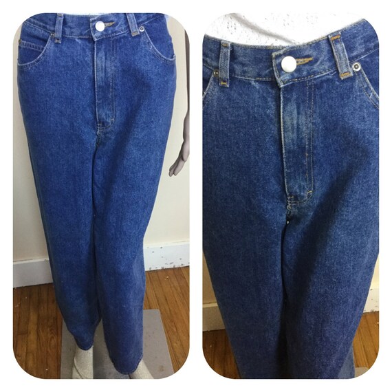 Vintage 80s High Waist jeans Dark Denim jeans Sli