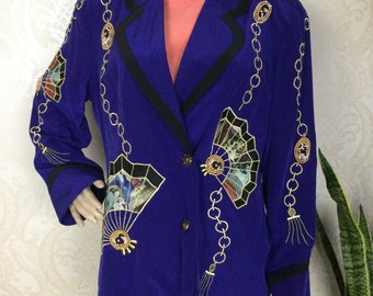 Y2K Appliqué Blazer , Os Purple