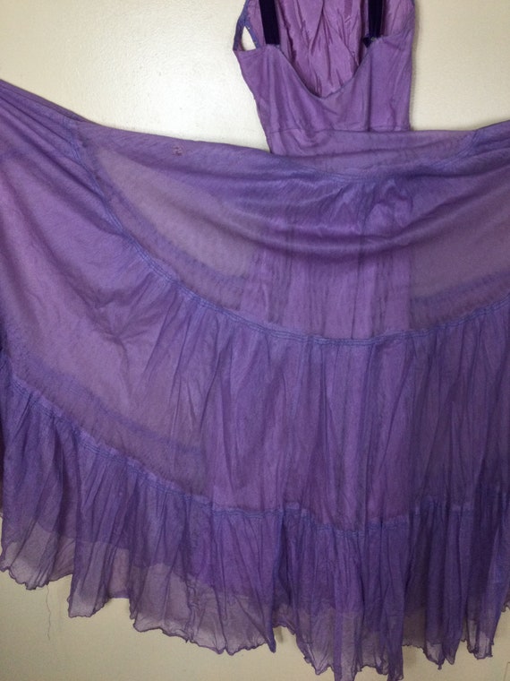 Vintage 50s Lilac prom Dress, Purple Tulle full s… - image 8