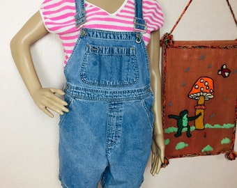 90S overalls high waist denim jeans   Shorts Jeans Overall Faded Denim  Suspender jean jumpsuit