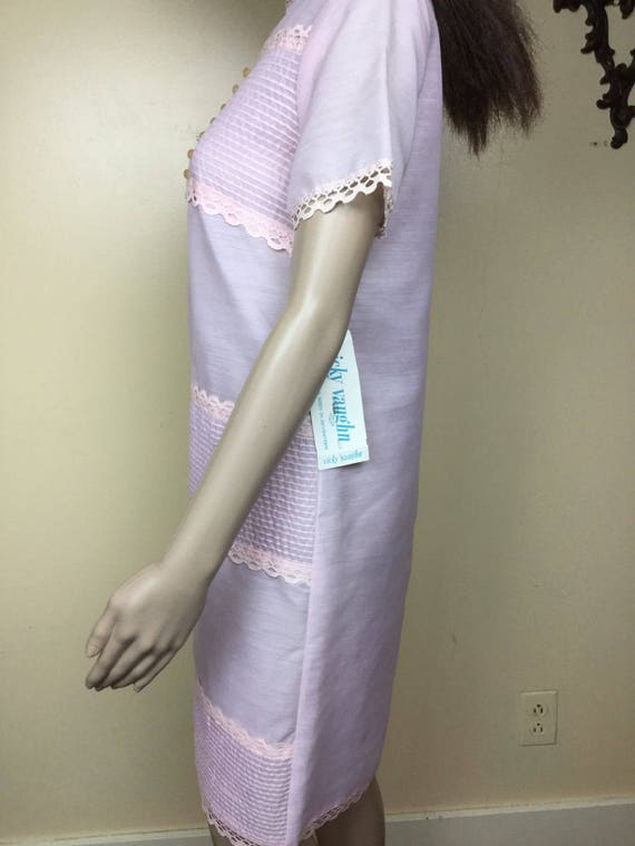 Vintage  60s Pink Dress 1960s Mod Vicky  Vaughn M… - image 4