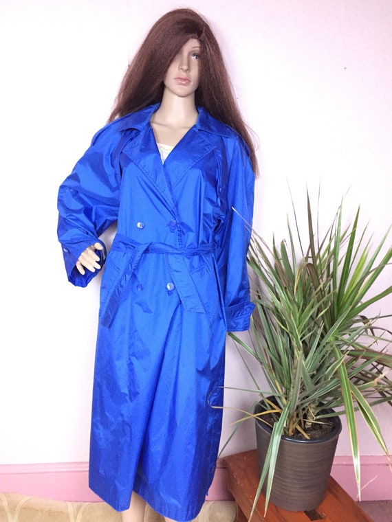VGUC Women's Navy Blue Michael Kors Rain Jacket / Trench Coat Size M