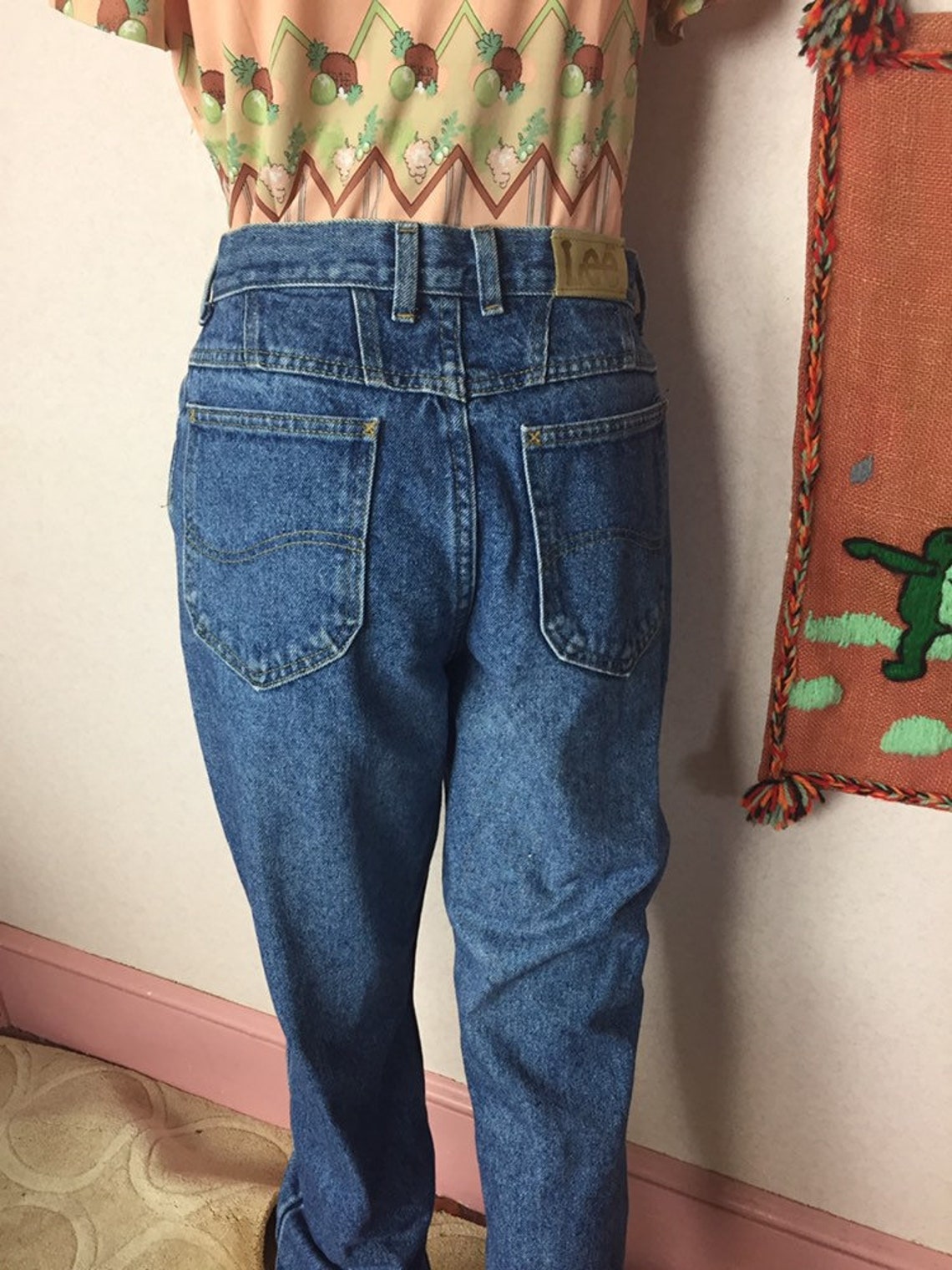 Lee Baggy Jeans worm In Mom Jeans high Waist Jeans | Etsy