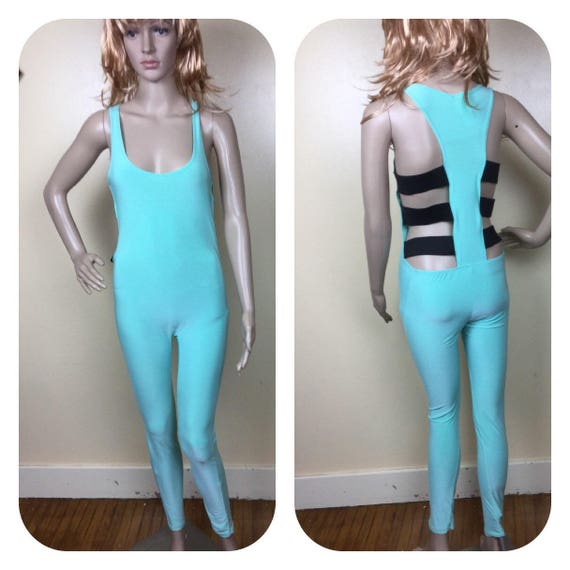 vintage 80s Dancewear , Unitard ,one piece shiny