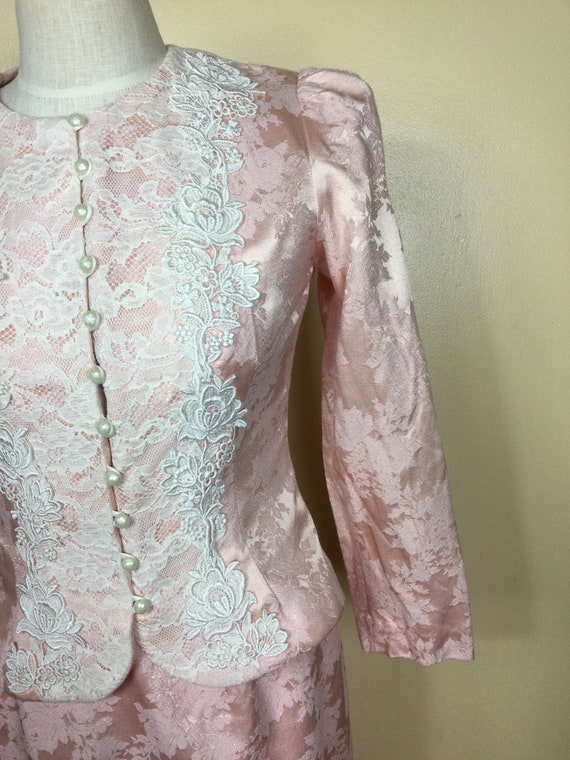 SALE Vintage WEDDING dress Cache Chantilly Lace C… - image 3