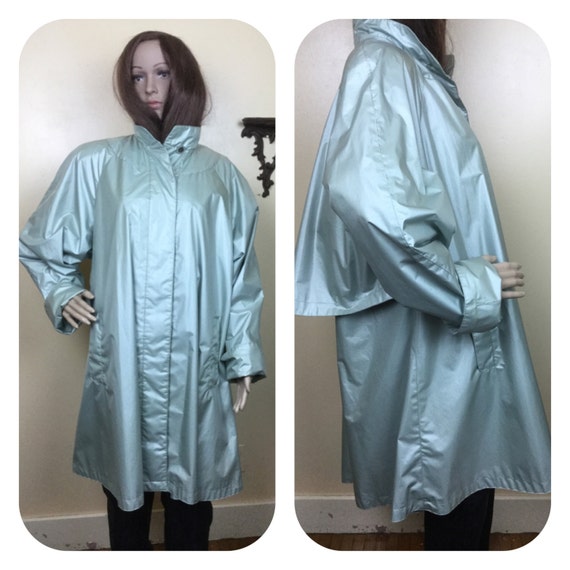 Sale Vintage 80s RAINCOAT,PVC Raincoat , Shiny G