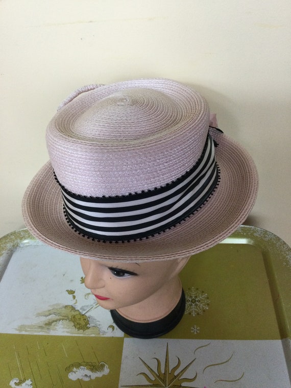 Vintage Rare 50s  Pink Hat ,Frank Olive New York … - image 7