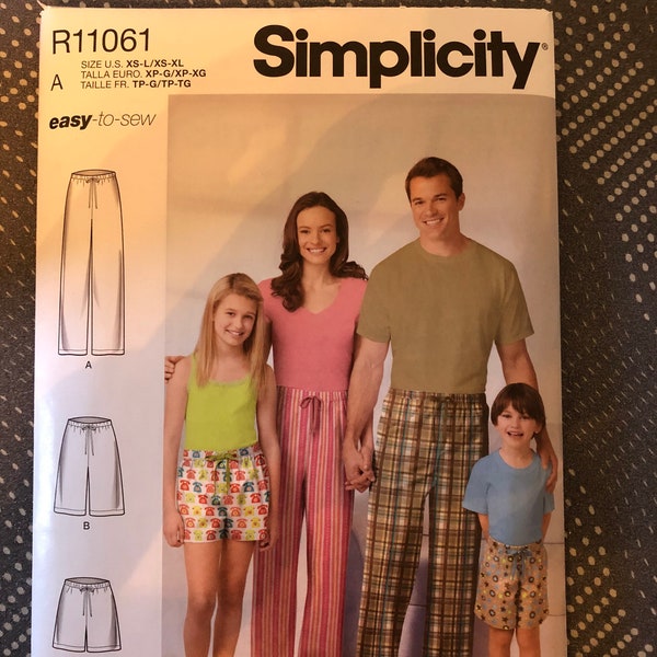 Simplicity pajama pants sewing pattern R11061