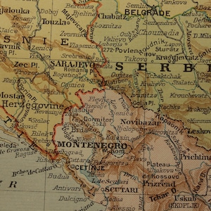 Mapa antiguo de los Balcanes 1902 mapa antiguo original francés Grecia Bulgaria Serbia Albania Rumania el Bósforo mapas antiguos