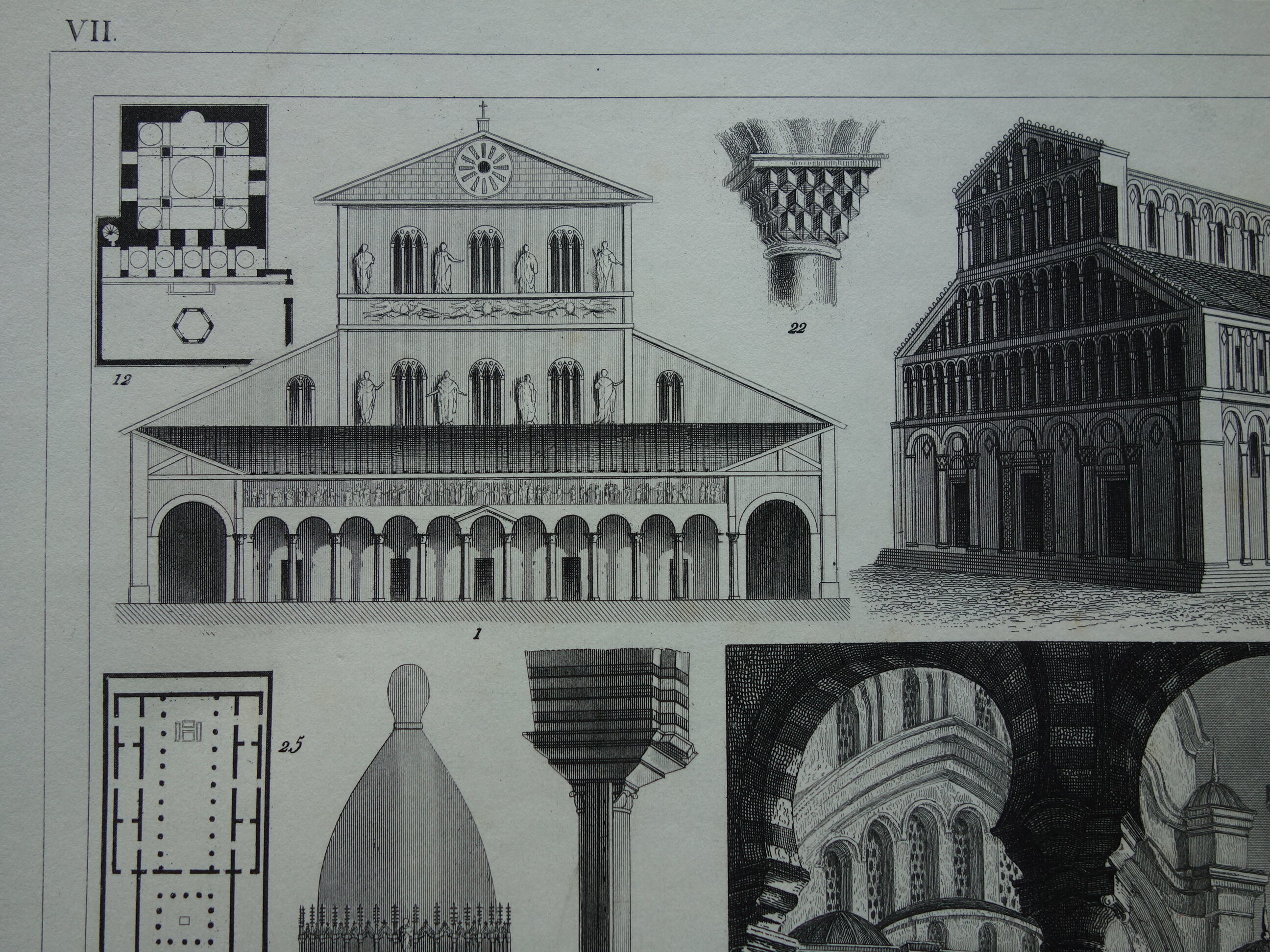 Old Byzantine Architecture Print of San Marco Venice Pisa