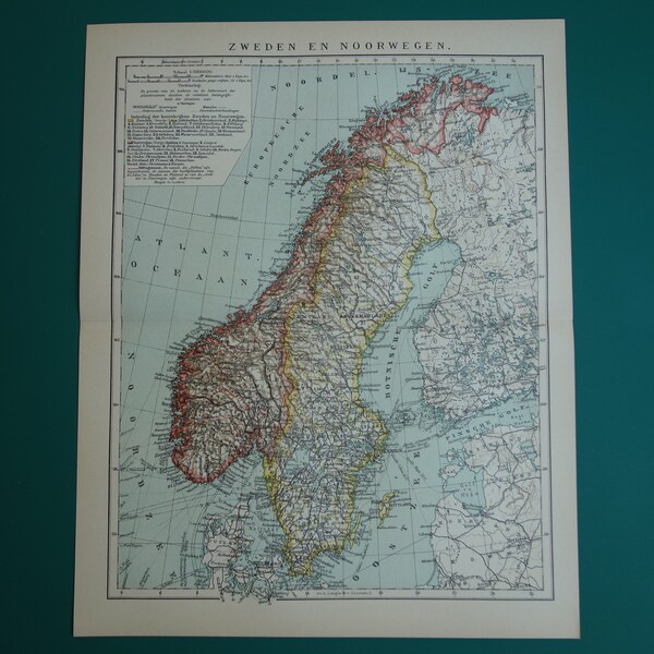 Antique Bergen Map - Etsy