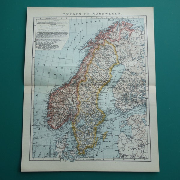 Map of Sweden - Etsy UK