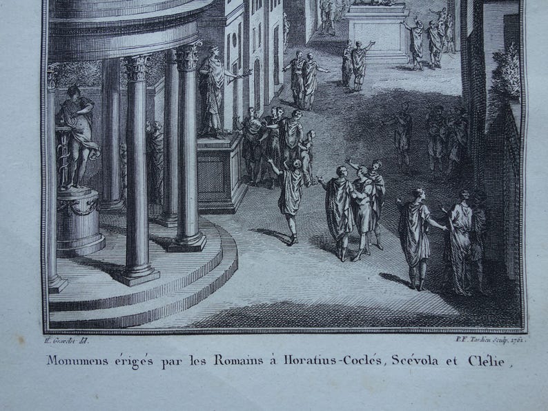 Monuments in Ancient Rome History of Rome Antique Print Original 200 ...