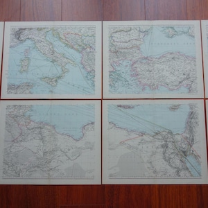 MITTELMEER Alte Karte Sehr Groß 1880 Originales Antikes Plakat von Südeuropa Nordafrika M. Meeresregion Große Vintage Karten