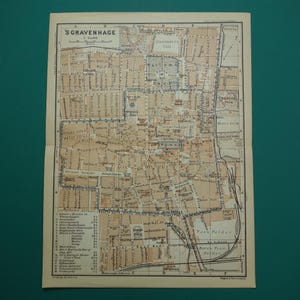 Den Haag alte Landkarte von Den Haag Holland 1904 original antike Stadtplan - vintage Karten zum einrahmen - oude plattegrond kaart