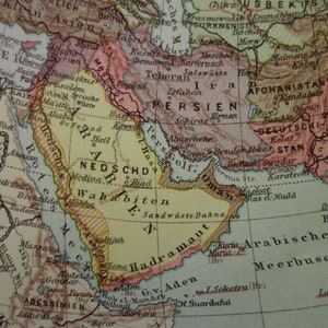 ASIA Old Map of Asia 1926 Vintage Print About the Asian Continent ...