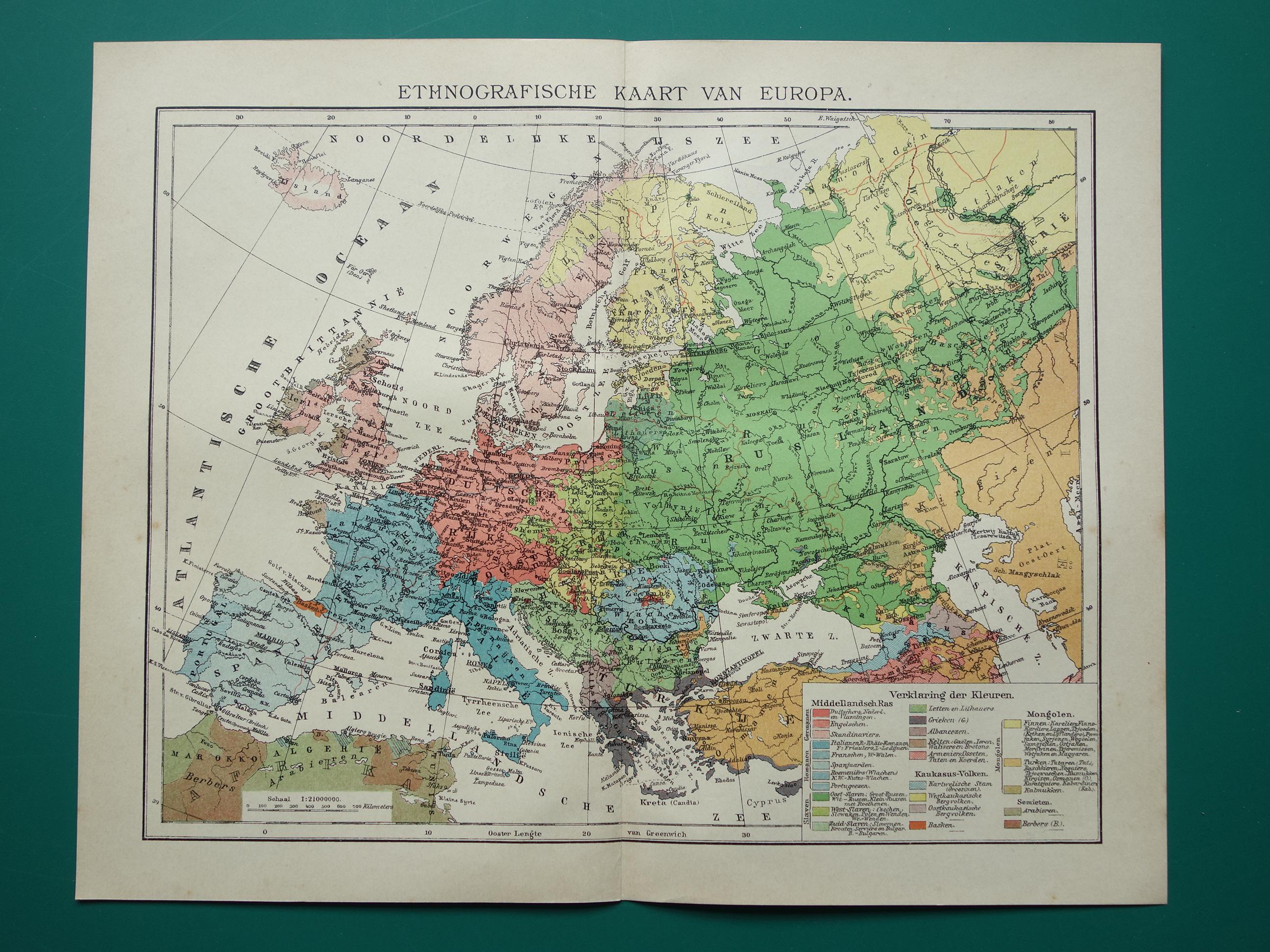 Europe map 1900 - Etsy 日本