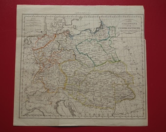 1811 EUROPE old map of Europe - original antique map European continent Napoleon - vintage maps Italy France Duchy of Warsaw Belgium Holland
