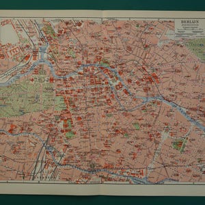 BERLIN Landkarte 1932 Holländischer alter Stadtplan über Berlin Deutschland Vintage Maps