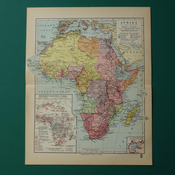 未開封 　イギリス　アンティーク　アフリカの地図 未開封 イギリス アンティーク アフリカの地図 未開封 イギリス