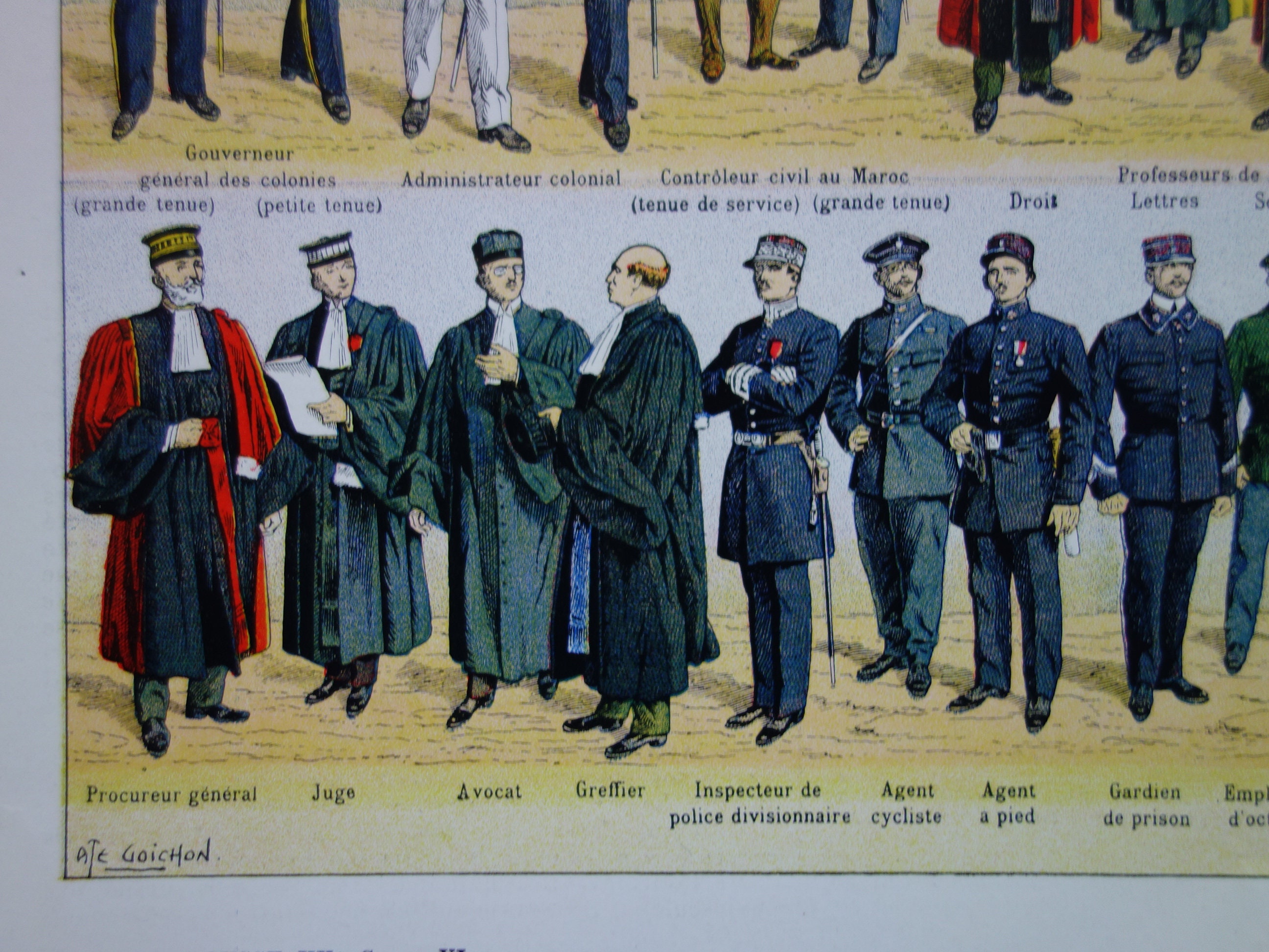 WORK UNIFORMS Vintage French Fashion Print of Working Uniform - Etsy