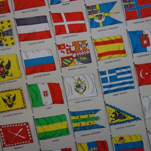 FLAGS old print of flags 1879 original antique flag illustration vintage prints country world flags drapeaux drapeau - 8x11&#39;&#39;