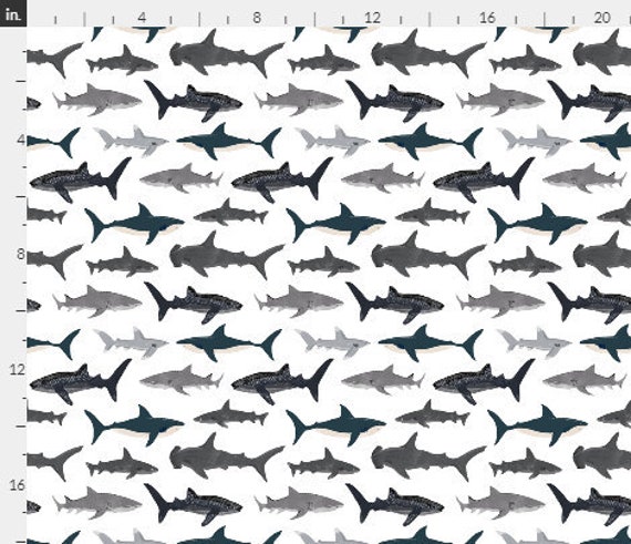 Shark Crib Sheet Changing Pad Cover Great White Sharks Etsy