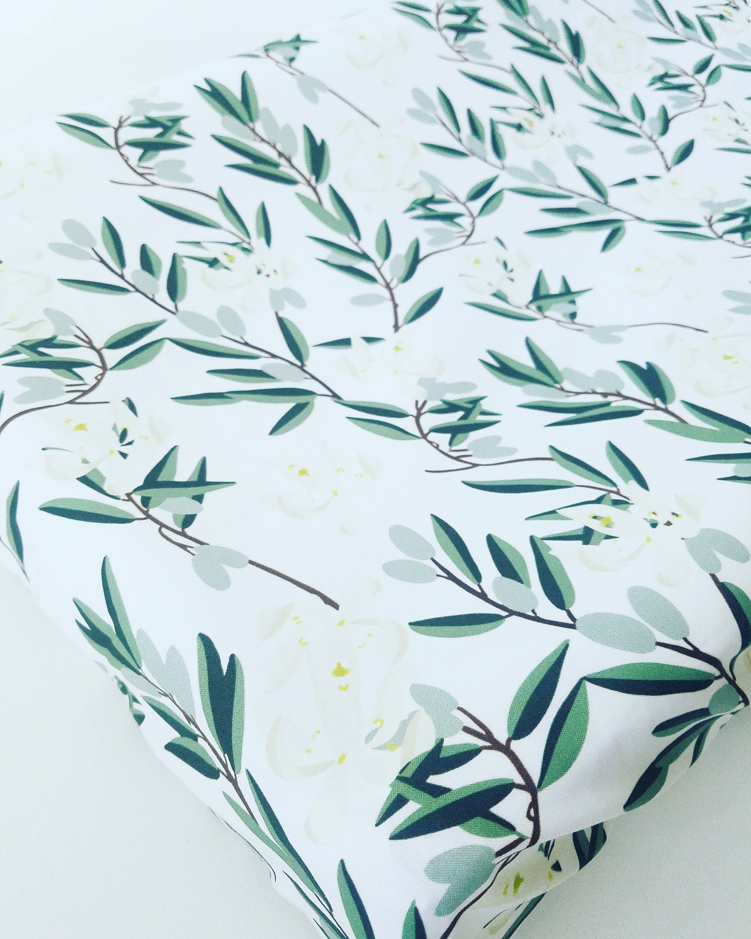 greenery changing pad cover