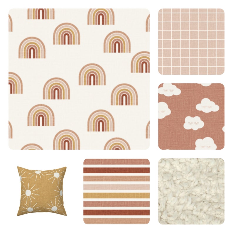 Rainbow Earth Tones Bedding In Pinks Mauve And Rust Modern - Earth Tone Rainbow Bedding Rainbow Earth Tones Bedding In Pinks Mauve And Rust Modern - Earth Tone Rainbow Bedding