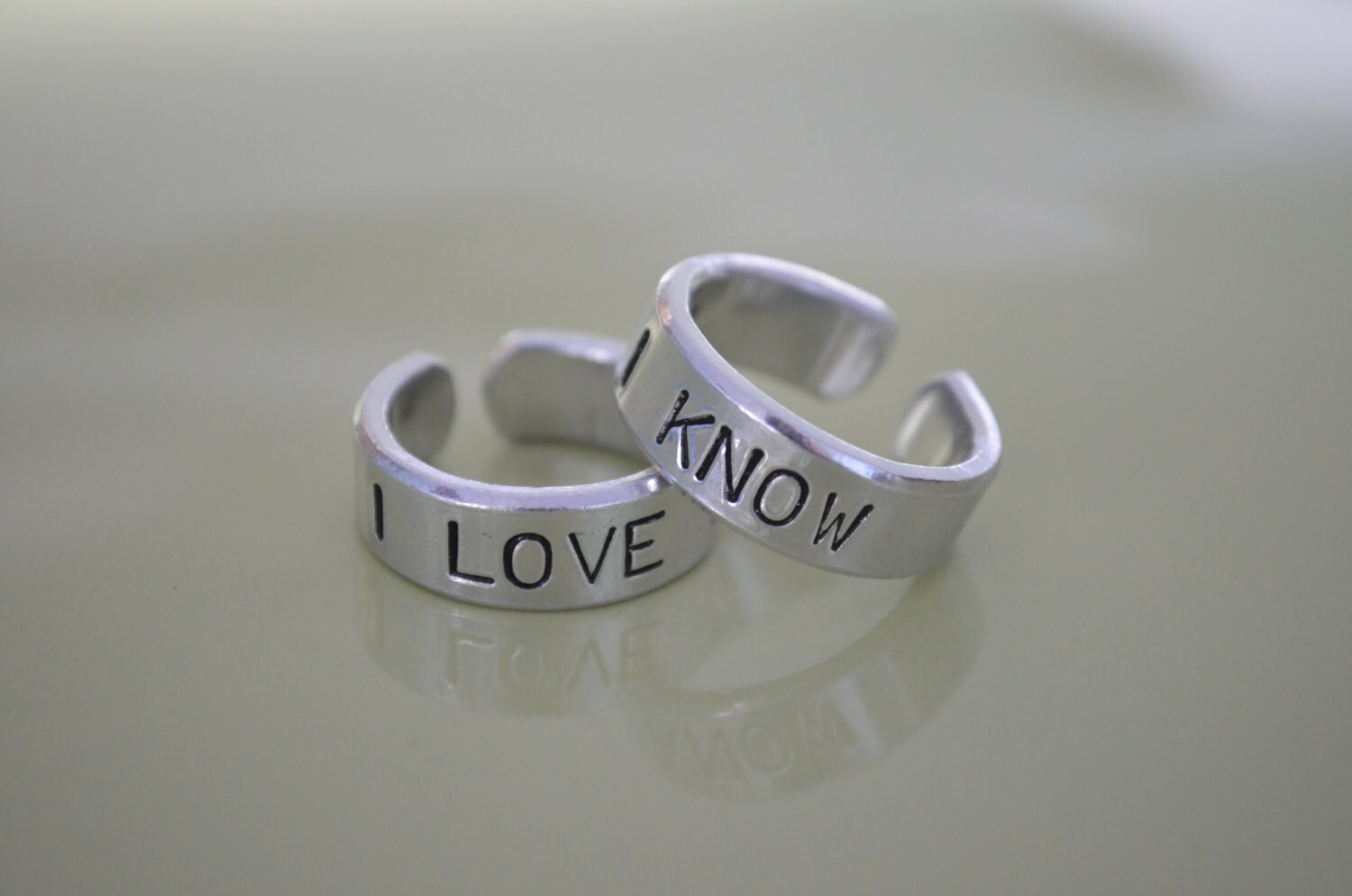 I love you I know ring set Personalized Star Wars Leia Etsy